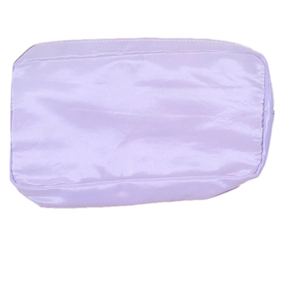 NEW GLAM Varsity Patch Purple Cosmetic Bag Makeup Jewelry Skincare Travel clutch - Picture 2 of 3